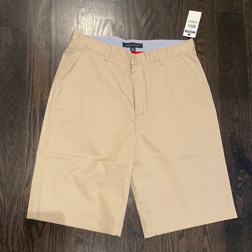 Mens Tommy Hilfiger School Uniform Khaki Shorts